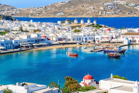 Eilandhoppen naar Mykonos en Santorini