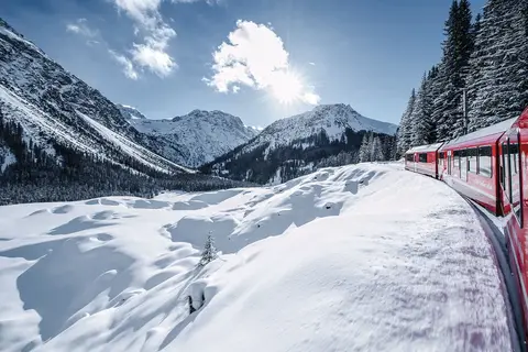 Winter met de Glacier- en Bernina Express in Zwitserland — foto 18
