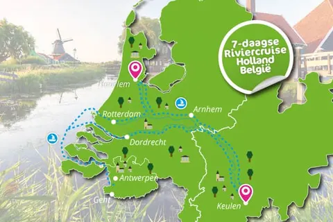 7 dagen Riviercruise - Noord/Zuid Holland en Belgische steden foto 1