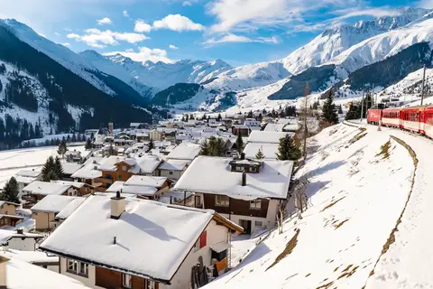 Kerst met de Glacier- en Bernina Express in Zwitserland