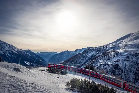 Winter met de Glacier- en Bernina Express in Zwitserland — foto 19