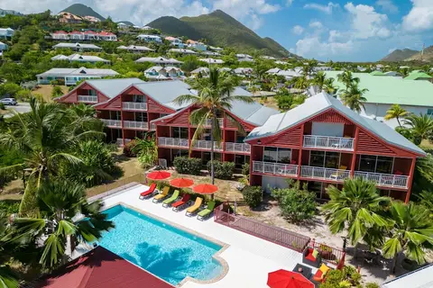 Palm Court Residence & Hotel at Orient Beach in Baie Orientale