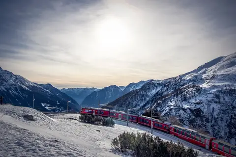 Winter met de Glacier- en Bernina Express in Zwitserland — foto 17