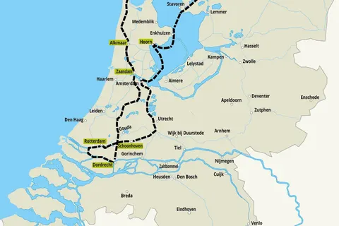 Friesland en Noord-Holland vanaf Rotterdam foto 4