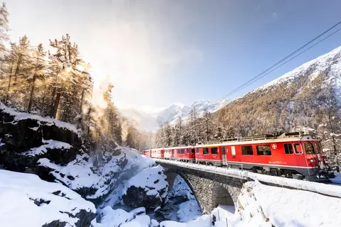 Winter met de Glacier- en Bernina Express in Zwitserland, foto 13